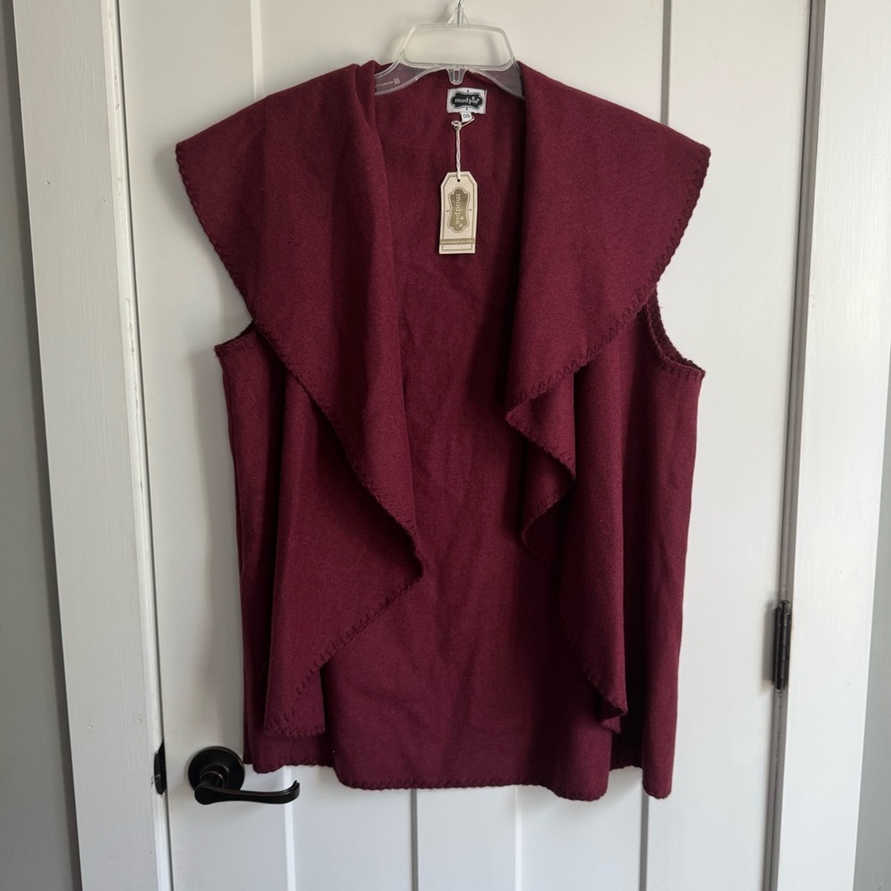 NWT MUD PIE Fleece Top VEST OS